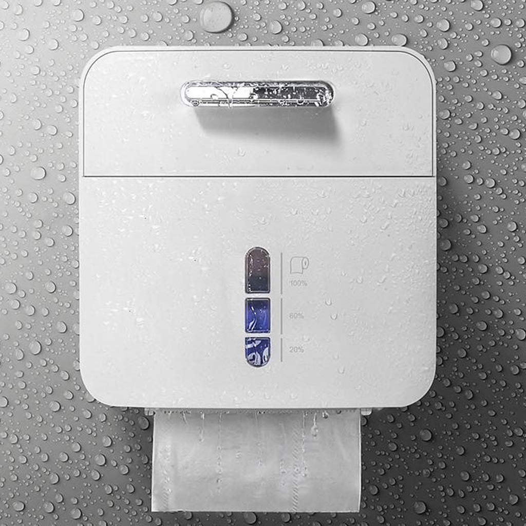 Portarrollos de papel higiénico resistente al agua y sin taladros, caja de papelrtarrollos de papel higiénico resistente al agua y sin taladros, caja de papel higiénico para montaje en pared