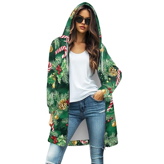 Women Zip Up Hoodies Long Sleeve Lightweight Hooded Sweatshirt Oversized Fall Winter Jacket with Pockets Plus Size