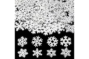 100-Count Wood Snowflakes for Crafts, Christmas Tree and Home Embellishments