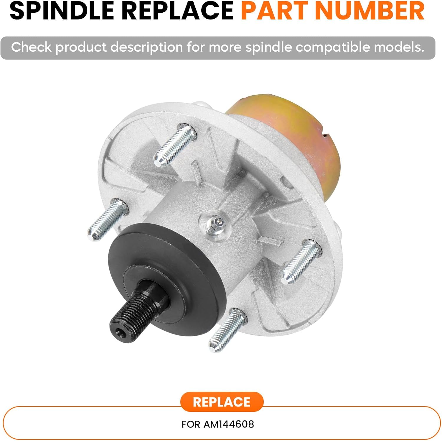 ILONPA 2 Pack AM144608 Spindle Assembly - Fits 42 48 54 60 Inch Mower Decks, for John Deere X350 X330 X354 X370 X380 X384 Mowers for John Deere ZTRAK Z335E Z335M Z345M Z345R S220 200 Series Mowers