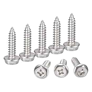 専用　6セット(金ネジ) Amazon | uxcell 六角ワッシャーセルフタッピングねじ M6 x 25mm