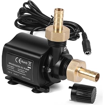 SWAWIS Wasserpumpe 12V 800L/H 45M Tauchpumpe Wasserpumpe Klein mit 5-Gang-Drehzahlregelung Teichpumpe Pumpe Mini Aquarium Pumpe Wasser Springbrunnenpumpe f r Wasserzirkulationssystem