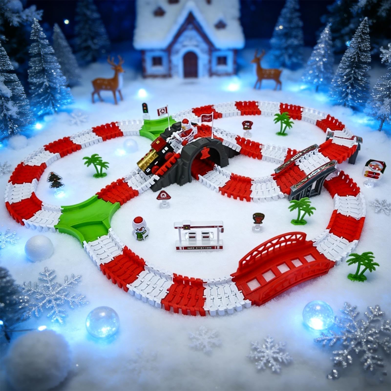 Generico Set Pista Macchinine Veicolo Giocattolo Elettrico Regalo di Natale