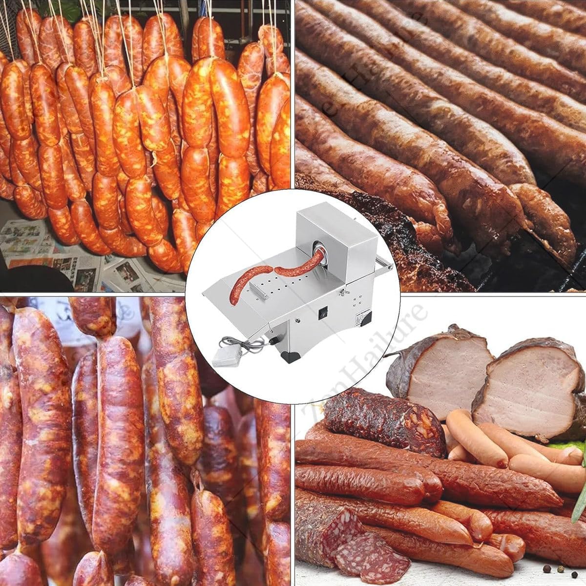 Sausage Knotting Machine,Electric Automatic Tying Machine Commercial Linker for Restaurant,Max Diameter 50m,Sausage Stuffer Electric Sausage Tying Machine,Sausage Linker