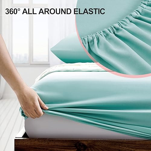 Miniatura 3 de FreshCulture - Sábana bajera de tamaño Individual XL, solo la sábana bajera, ultrasuave y transpirable, de microfibra cepillada, con esquinas