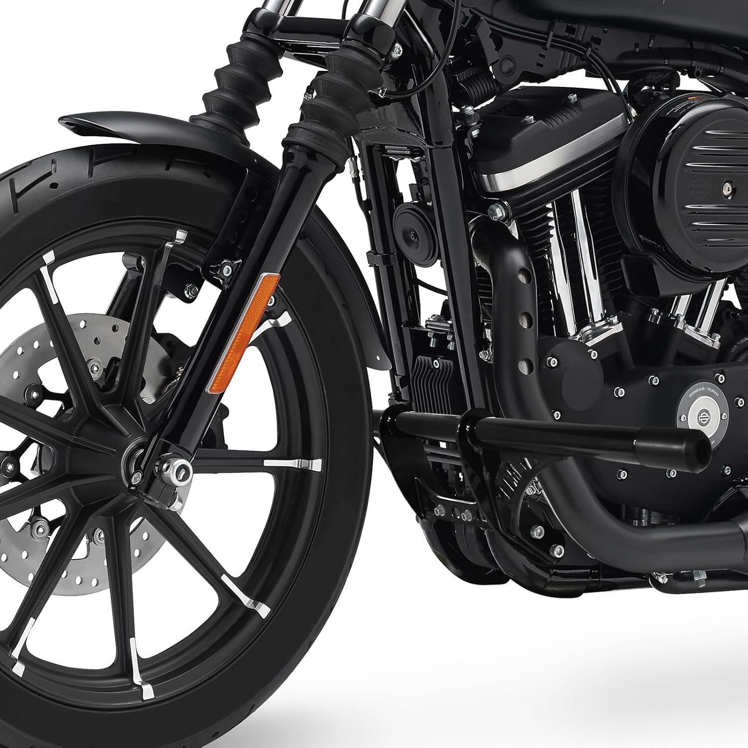 Mofun Front Crash Bar Engine Guard Highway Peg Bar Compatible with Harley Sportster 883 1200 2004-2022