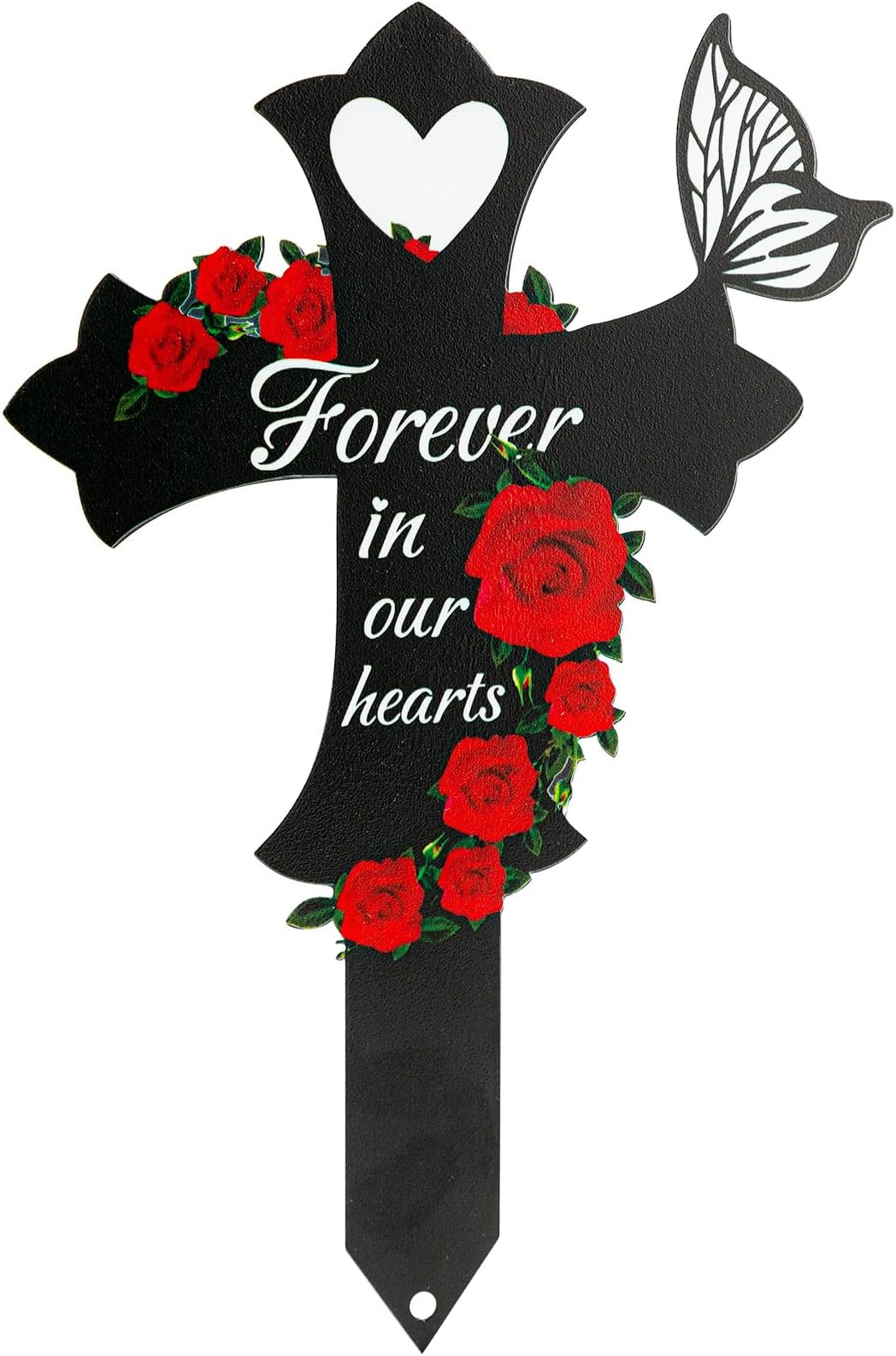 Cemetery Decorations for Grave, Son Mom Dad Grave Site Decorations Artificial Flowers for Cemetery, Cross Graves Markers for Cemeteries