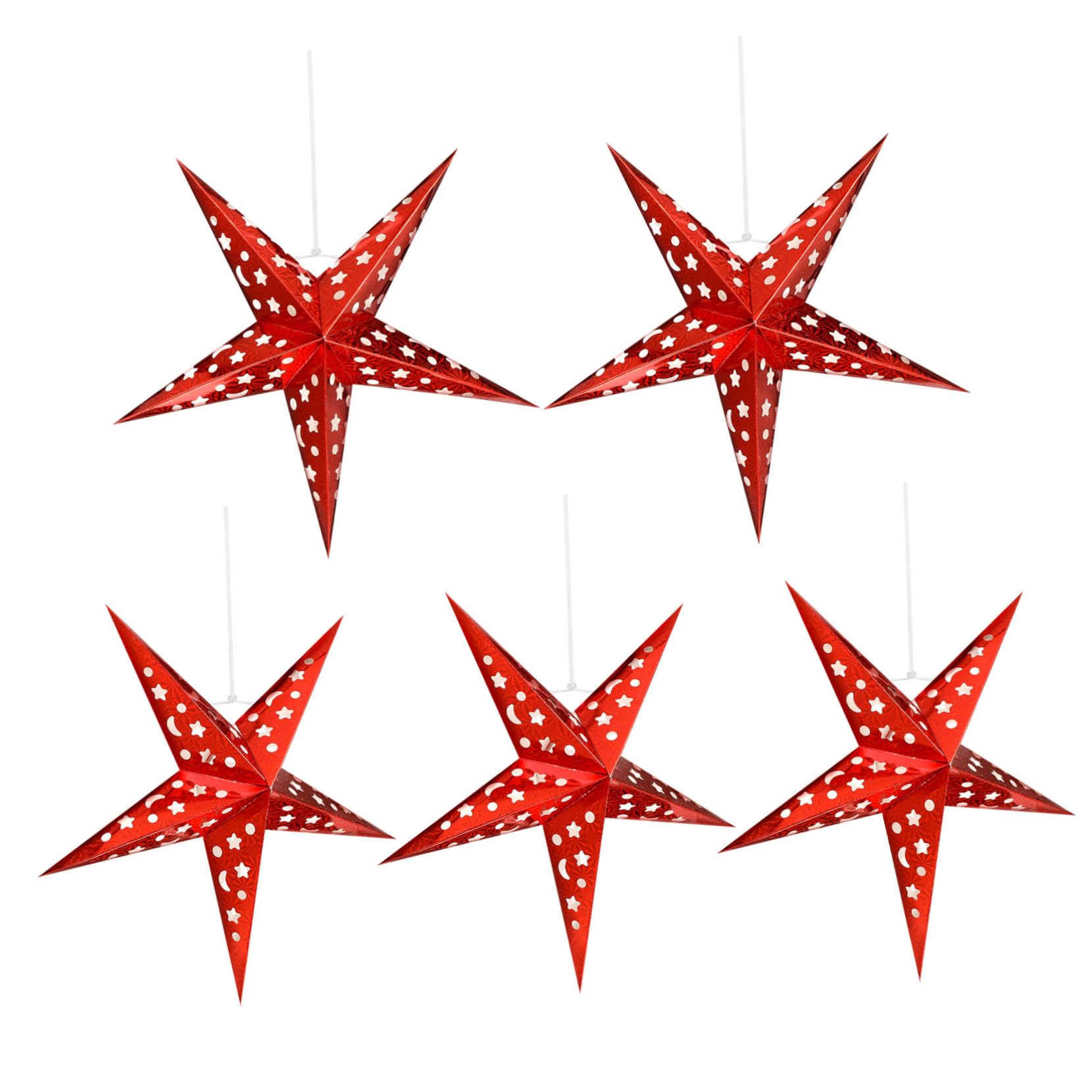 Housoutil 45cm Paper Ceiling Star Lampshade Party Decorations Home Lighting Wedding Decorations