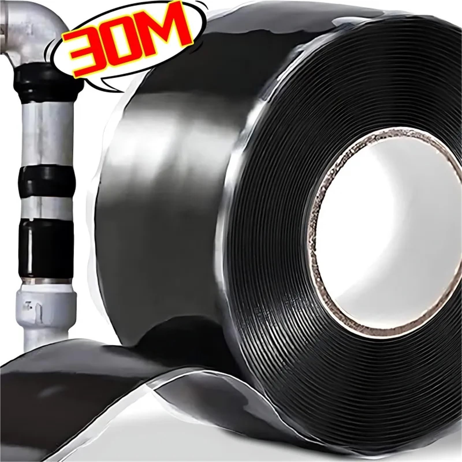 Nastro isolante autofondente in gomma siliconica | Multicolore 1 pollice x 10 piedi 0,5 mm 10 rotoli: Auto, Marina, HVAC, Cavi, Tubi, Giardino, Cucina(White)