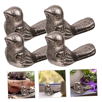 Amazon.co.jp: Levemolo 10個 鋳鉄製の鳥の装飾品 動物 メタル