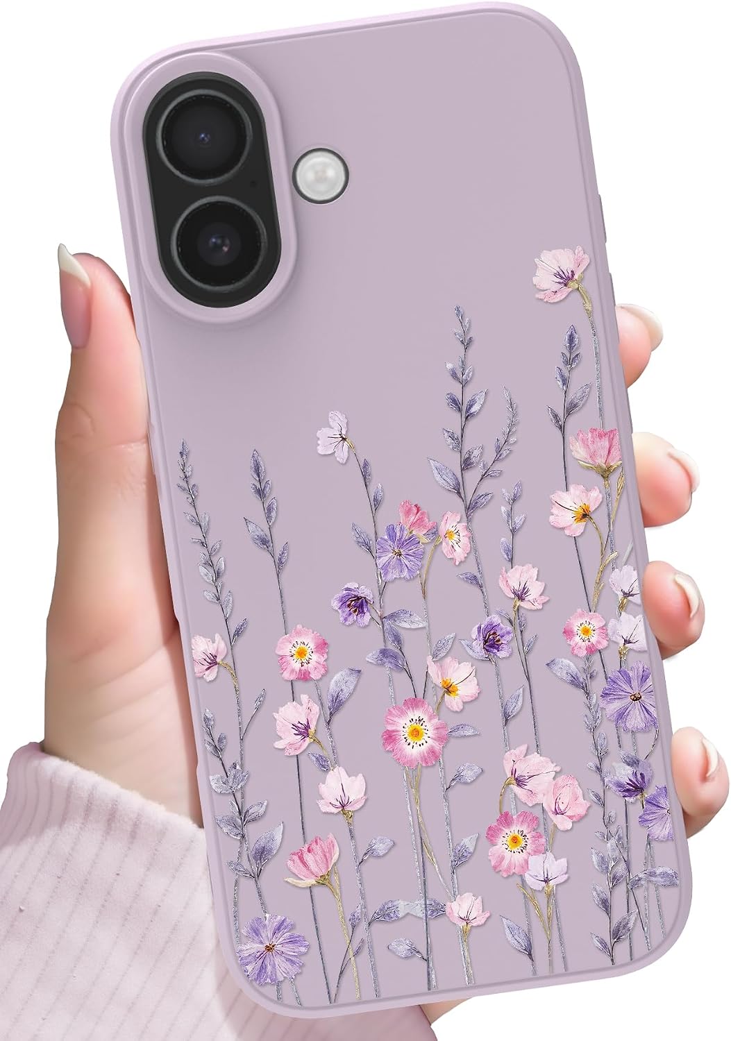 for iPhone 17 Case,Cute Floral Design for Women Girls,Compatible with MagSafe,Soft Slim Shockproof Anti-Scratch Protective Magnetic Flowers Silicone Phone Cover,Colorful Flower