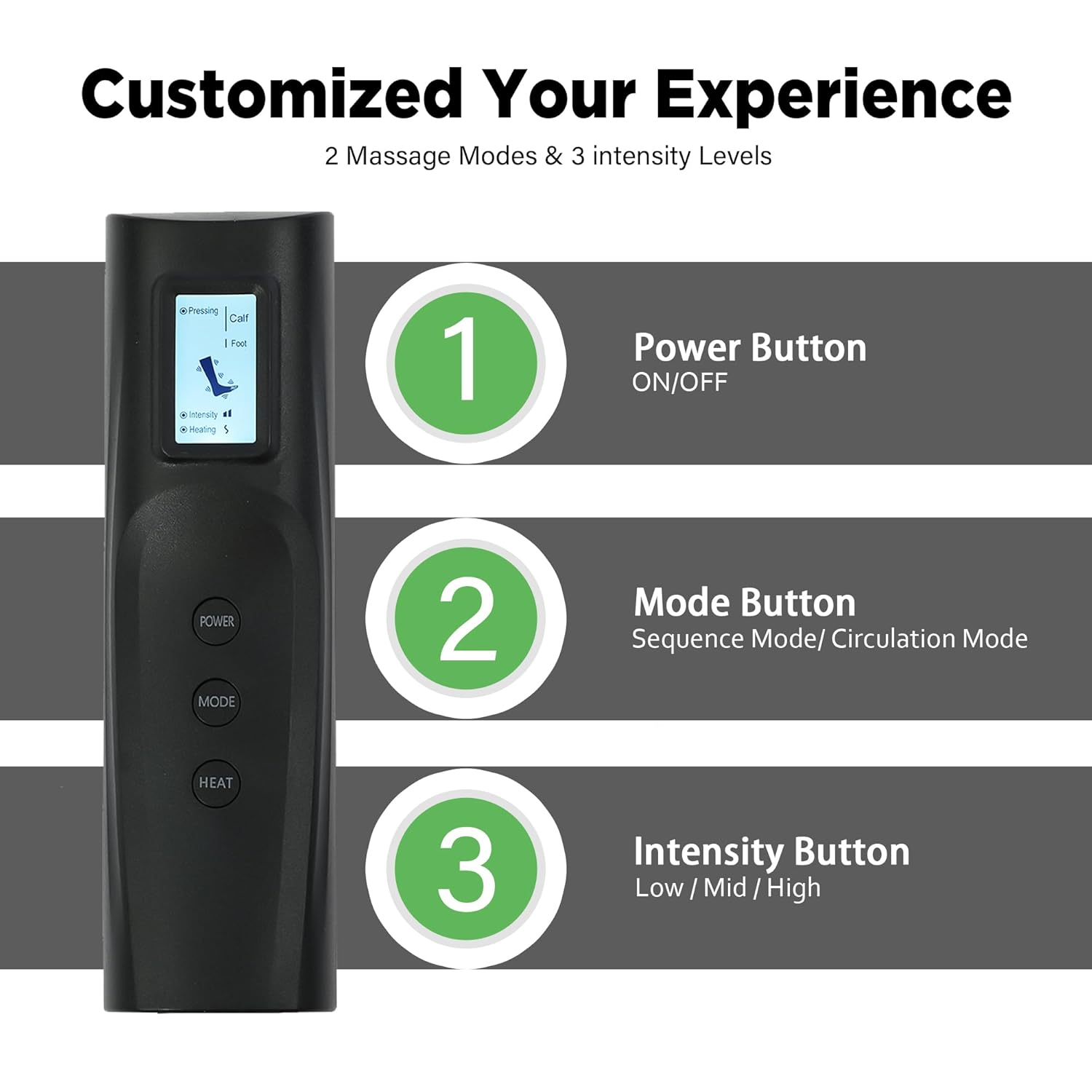 With CchiF leg and foot massagar heat, handhald controller 3 intensity with 2 mode, family and friends gifts with rigor of circulation and pain relief from air compression leg massage and pain relief With CchiF leg and foot massagar heat, handhald controller 3 intensity with 2 mode, family and friends gifts with rigor of circulation and pain relief from air compression leg massage and pain relief