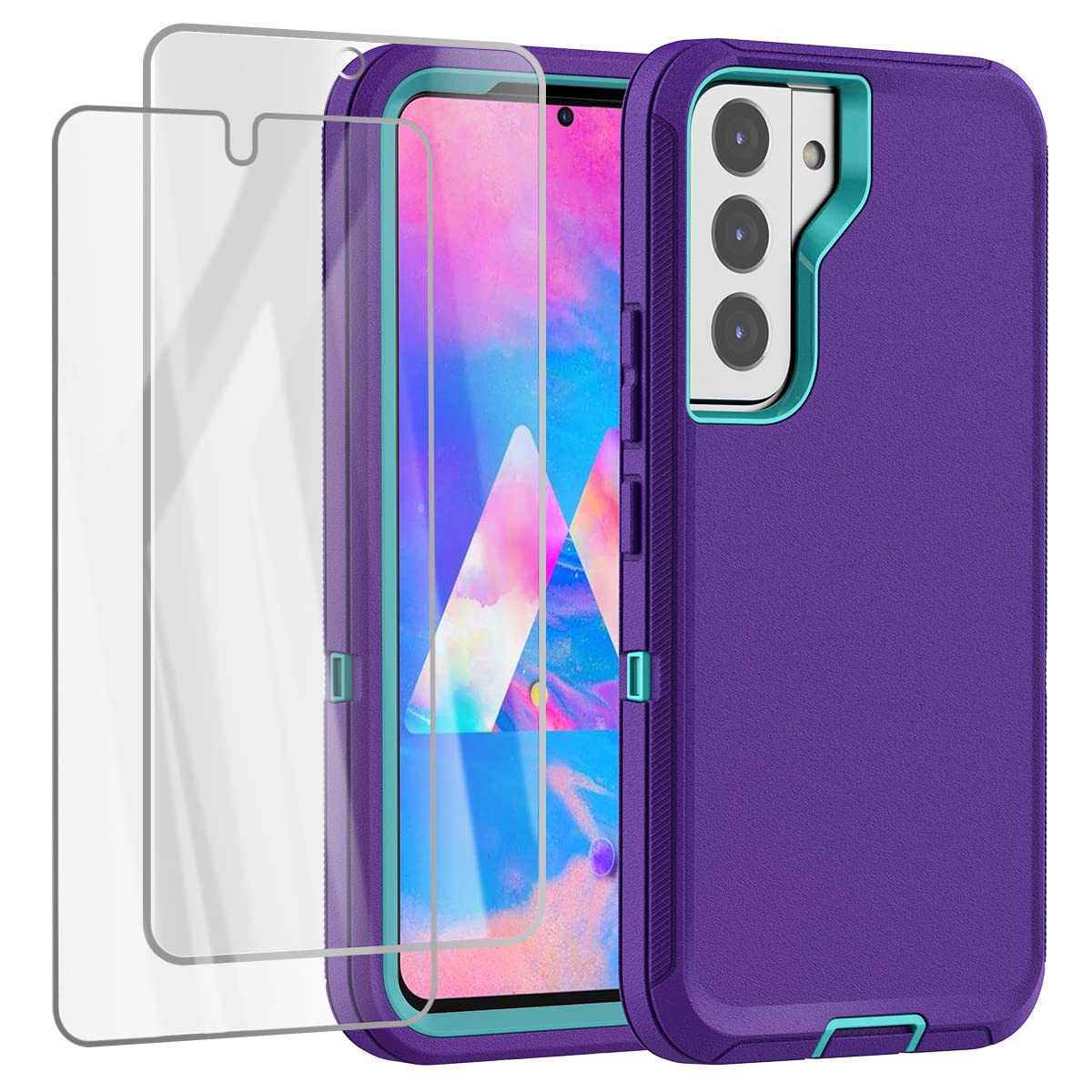 AICase for Galaxy S22 Plus Case with Screen Protector, Heavy Duty Drop Protection Full Body Rugged Shockproof/Dust Proof Military Protective Tough