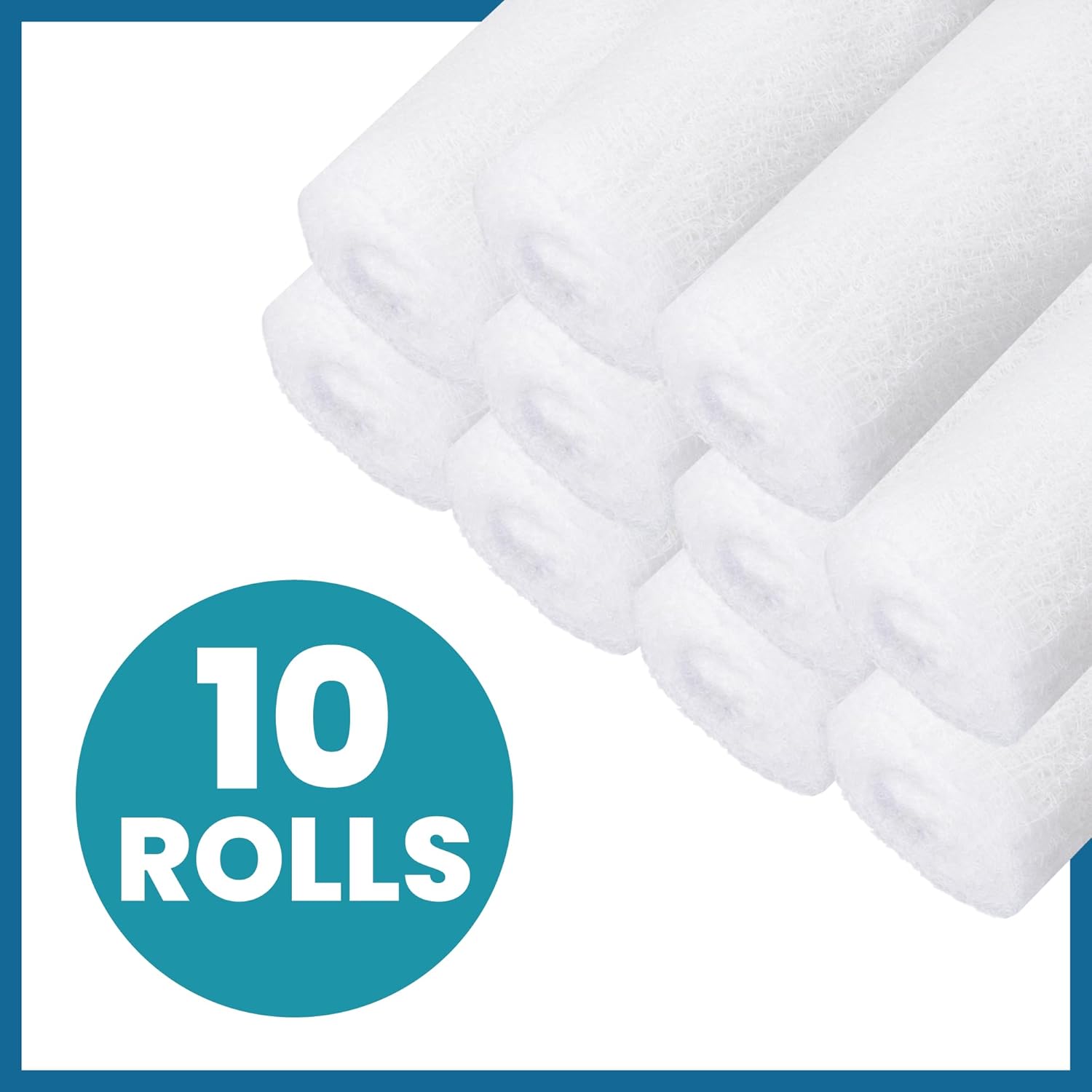 Kerlix Type Gauze Rolls - 4.5” x 4.1 Yards Rolls, 100% Cotton Wound Dressing Wraps, 6 Ply Weaved Bandage Gauzes, Highly Absorbent First Aid Gauzes, 10 Count