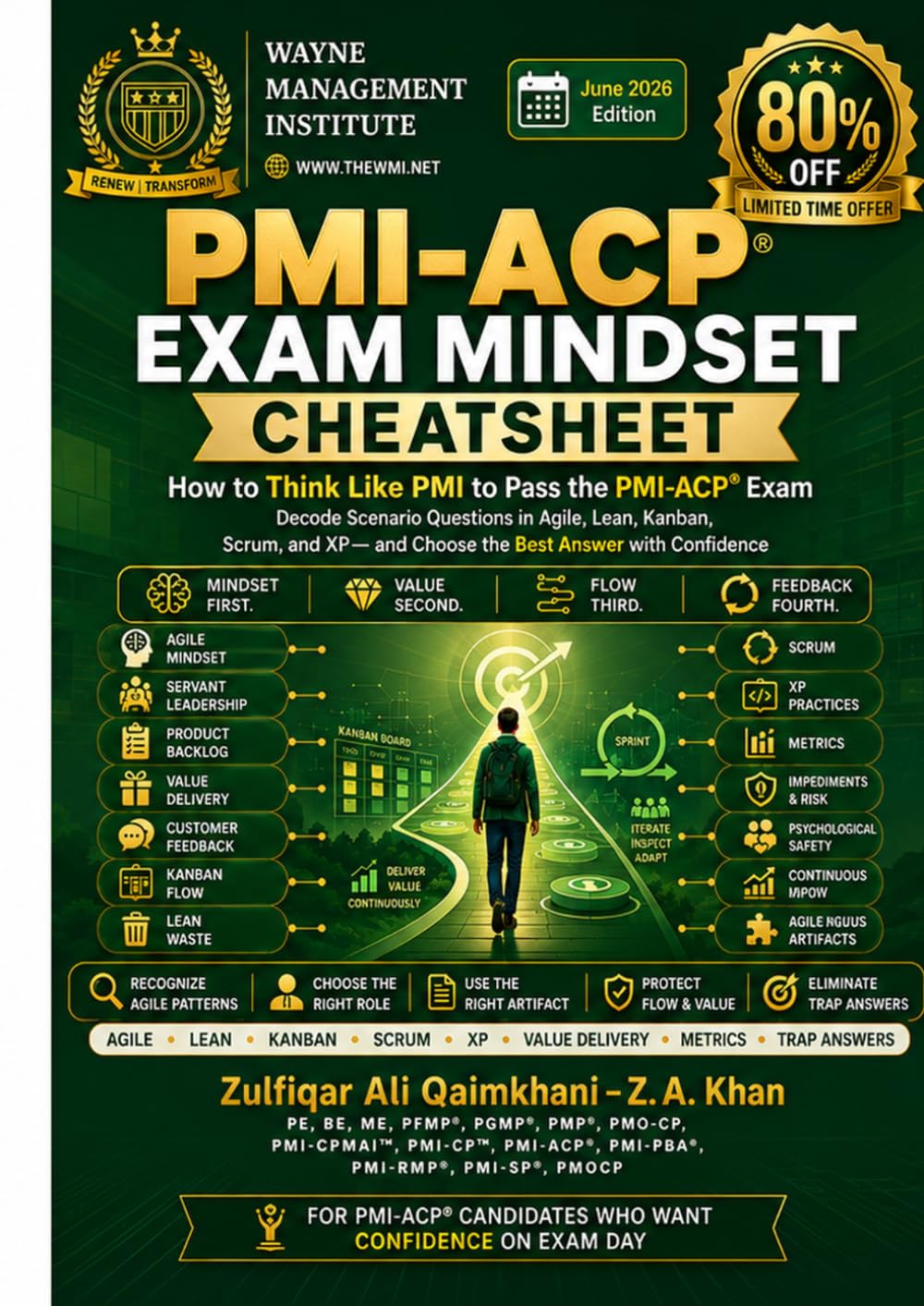 PMI-ACP Exam Mindset Cheat Sheet: “I AM PMP Certified. You can be too — faster, easier, and cost-effective.” Z. A. Khan P.E, BE, ME, PFMP, PGMP, PMP, ... PMOCP) (PMI-ACP Exam Preparation Simplified.)