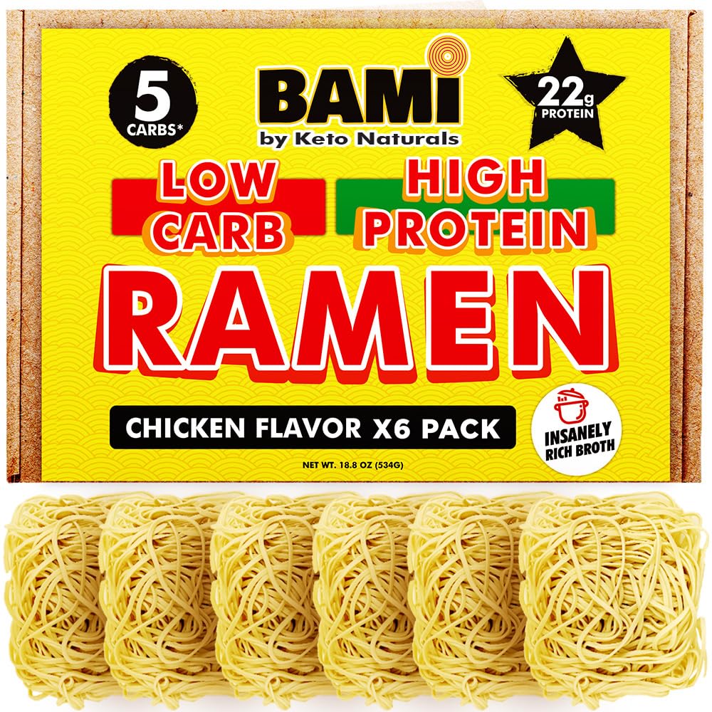 Low Carb Ramen noodles (Chicken flavor 6 packs) Keto ramen
