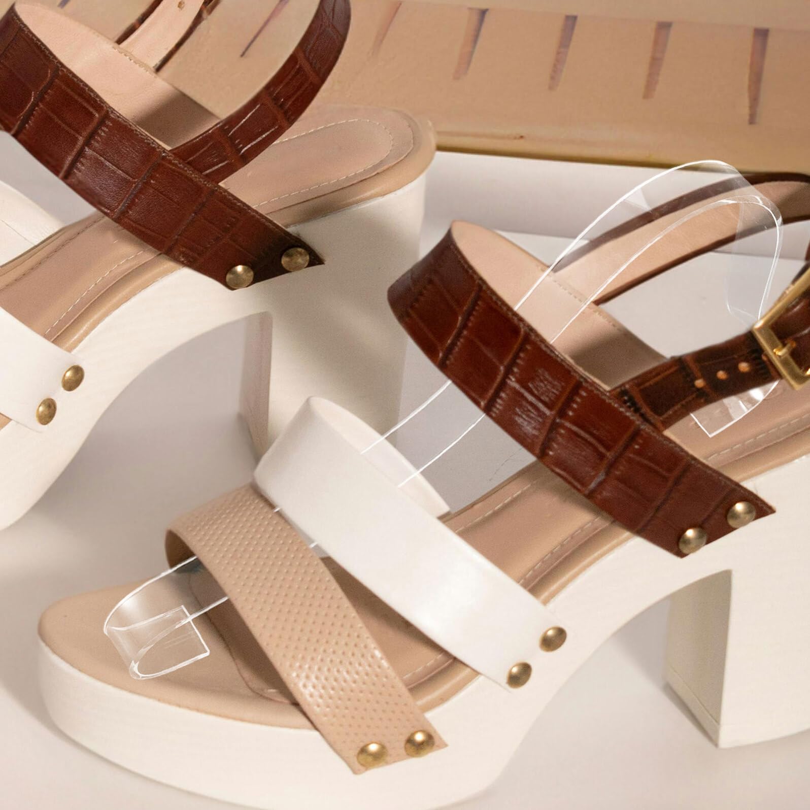 Soporte Acrílico Transparente para Zapatos 20 Piezas Organizador de Zapatería