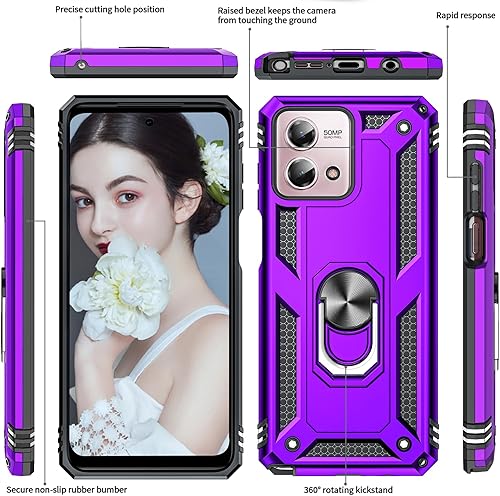 Miniatura 3 de LeYi Funda para teléfono G Stylus 5G 2023 (XT2315), Motorola Moto G Stylus 5G 2023 con 2 protectores de pantalla HD, funda de grado militar con