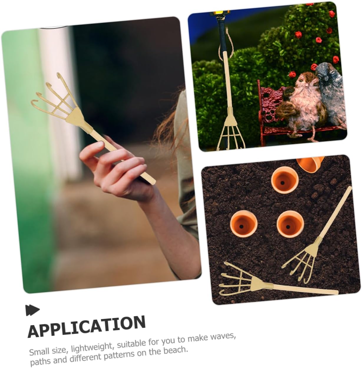 5pcs Miniature Rake Decor Craft Ornaments for Table Decoration Zen Garden Accessory DIY Landscape Tools Unique Home Decor for Planting and Photography image 3