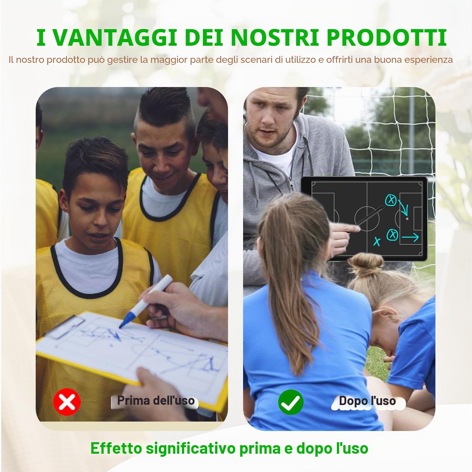 Lavagna LCD Electronic con penna tattica, 16" Erasable Drawing Board per istruzioni tattiche e strumenti di allenamento prima del gioco