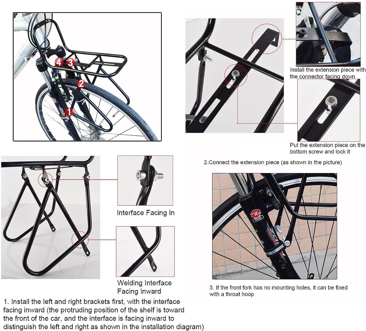 Amazon | フロントキャリア 自転車 荷台 MTB&クロスバイク用 軽量 簡単
