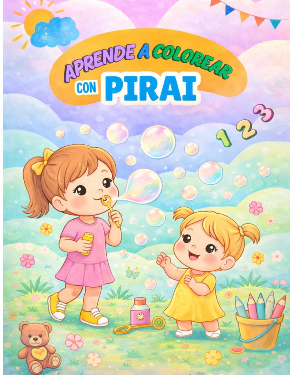 Aprende a colorear con PIRAI: Libro para niños de 3 a 5 años con juegos de contar, sumar y colorear