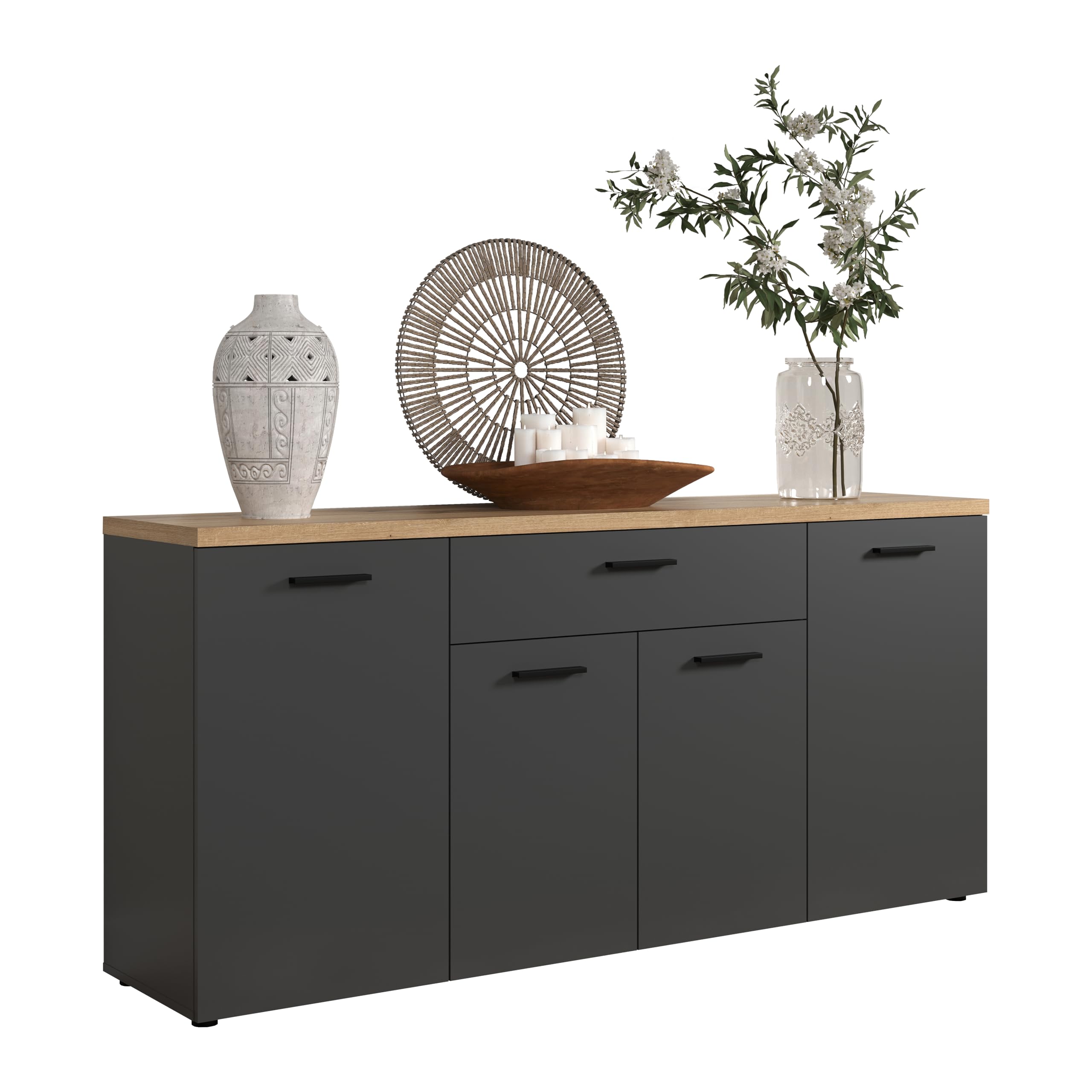 Sideboard Baggio Anthrazit · B 180 x H 85 cm