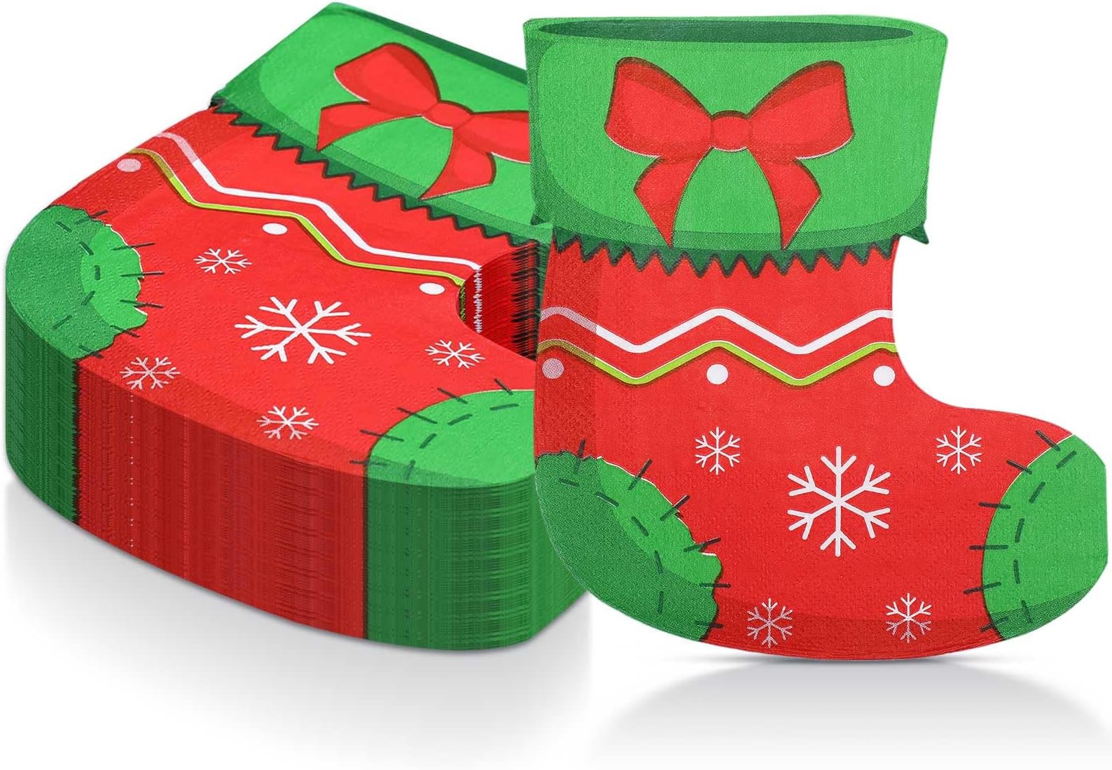 100 Christmas Napkins Bulk 3 Ply Disposable Paper Christmas