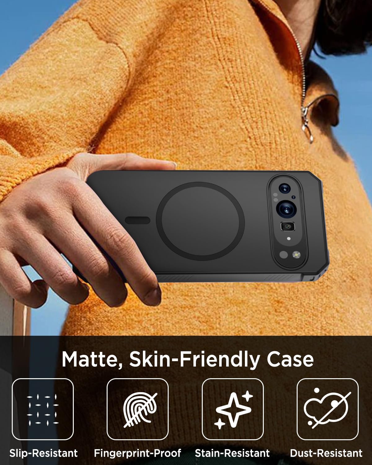 Miimall Custodia per Google Pixel 9 Pro Fold, Pellicola di copertura HD