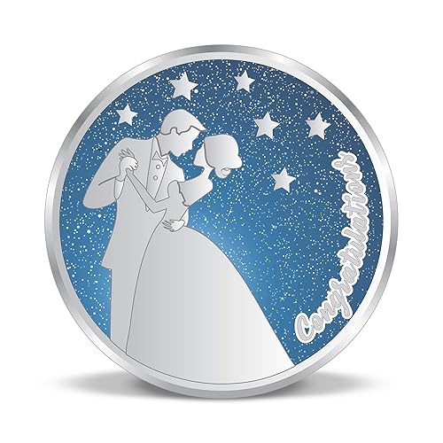 Precious Moments BIS Hallmarked Wedding-Anniversary Marriage Gift 999 Pure Silver Coin 10gm 20gm 50gm 100gm