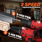 21v Cordless Power Drill Combi Driver Electric Screwdriver Tools Kit,2 Variable Speed 25+1 Torque Setting,29pcs Drill/Driver Bits,2 Powerful Batteries