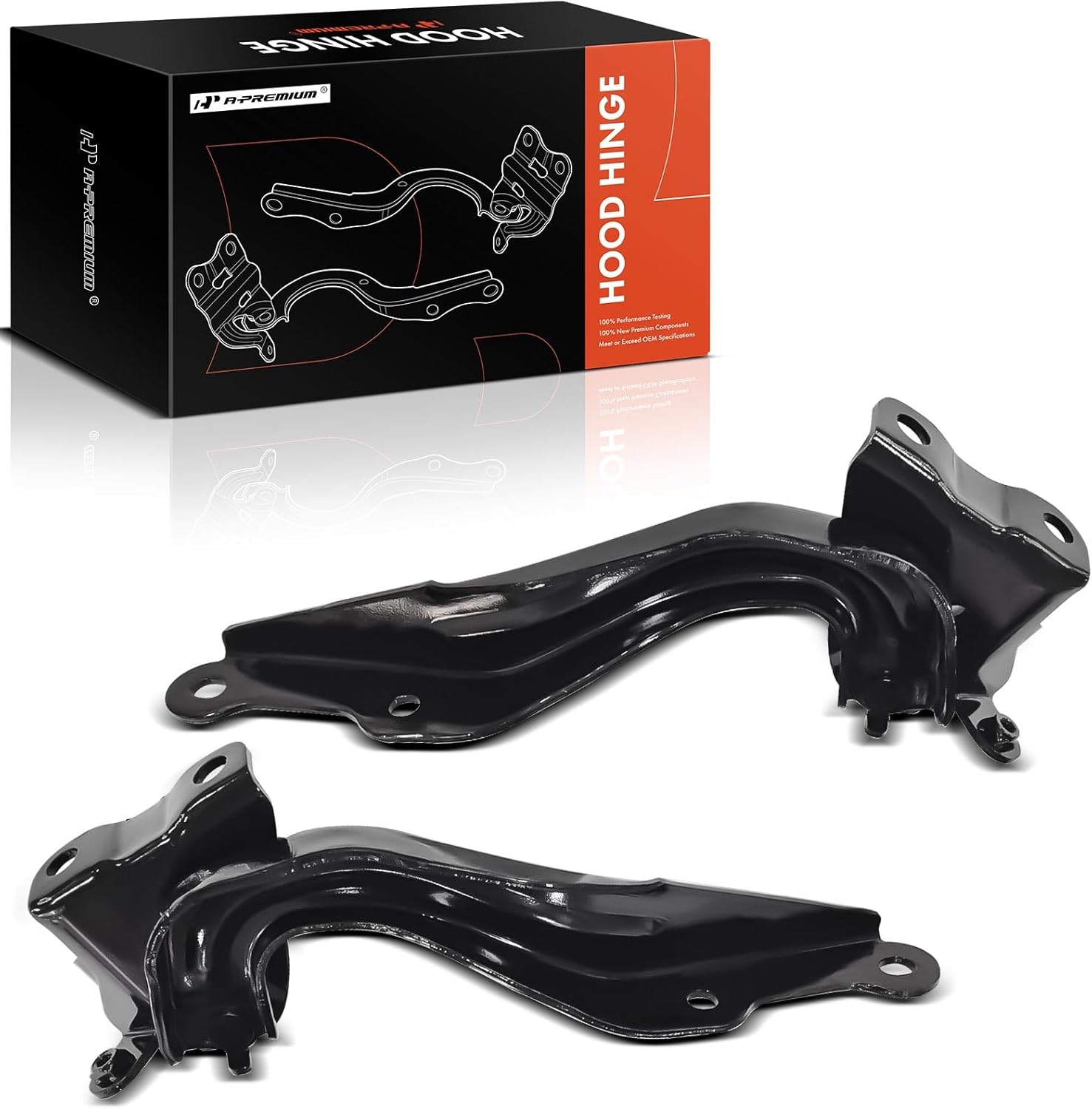 A-Premium Driver and Passenger Hood Hinges Compatible with Subaru Forester 2014 2015 2016 2017 2018, Set of 2 Front Left and Right Side Hood Hinges, Replace# 57260SG0109P, 57260SG0009P