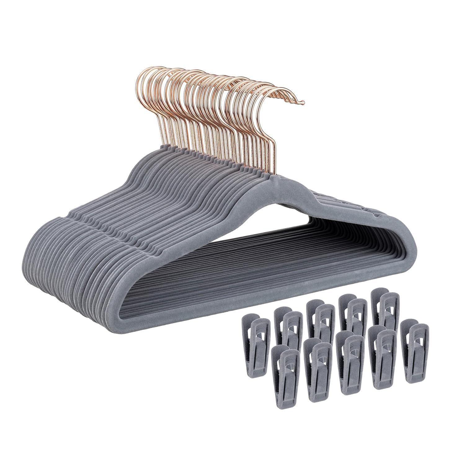 Tonswachic - Juego de 30 perchas de terciopelo para niños, de 14 pulgadas, antideslizantes, de alta calidad, para ropa – perchas de fieltro ultrafinas para bebé para clóset de niños jóvenes con 10