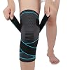 Knee Support Brace for Women and Men,Adjustable Compression Knee Brace for Arthritis,Joint Pain,Ligament Injury,Meniscus Tear,ACL,MCL,Running,Sports,Squatssingle L, Blue