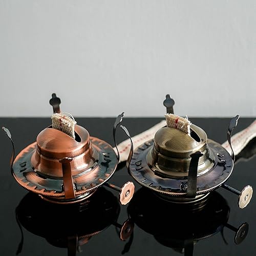 Miniatura 9 de 2 piezas de quemador de lámpara de aceite tamaño #2 chapado en bronce para lámparas antiguas de repuesto de lámparas de queroseno con collar Bronce