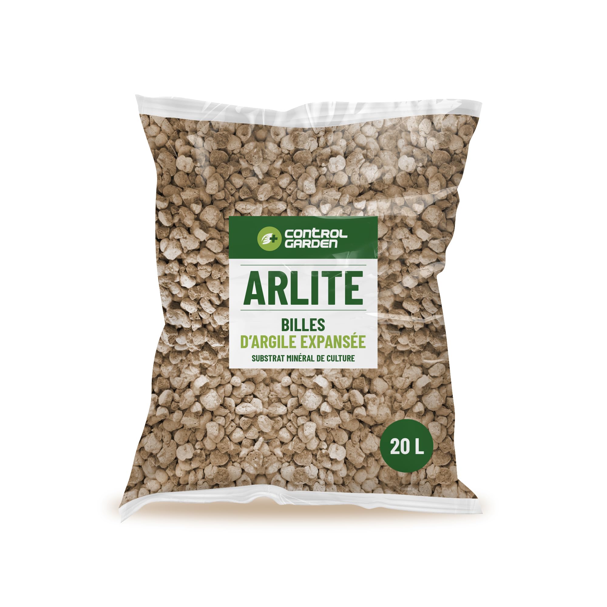 GROWMANIA.ES Control Garden Arlite 20 L | Boules d'argile expansée | Drainage pour pots, cultures et plantes | Fabriqué en Espagne