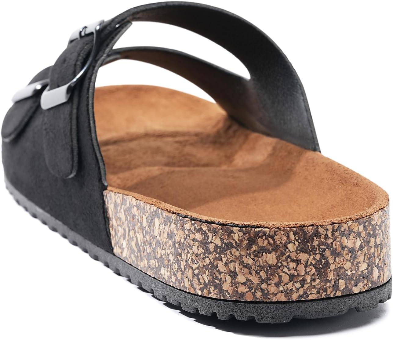 Women Cork Sandals Adjustable Buckle Strap Cork Footbed Sandal Arch Support Casual Slip‑On Outdoor Slide Sandals - Image 5