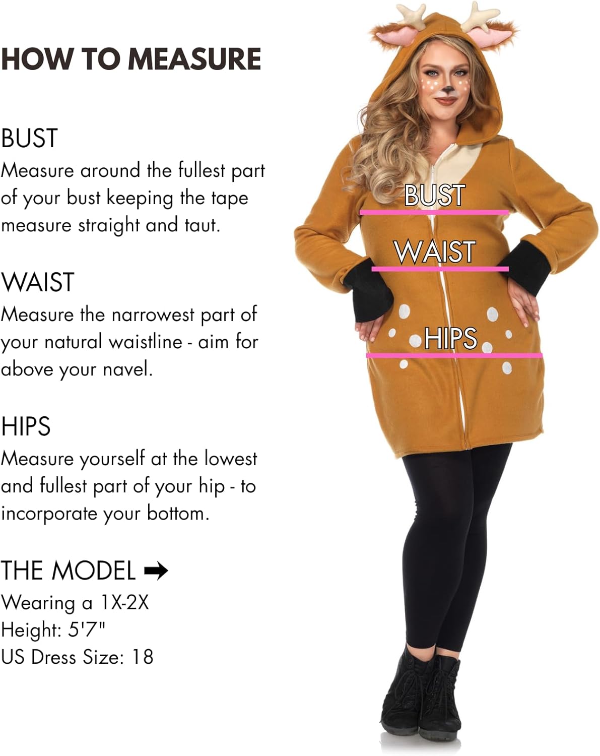 Leg Avenue Women's Hooded Cozy Fawn Halloween Costume - Image 5