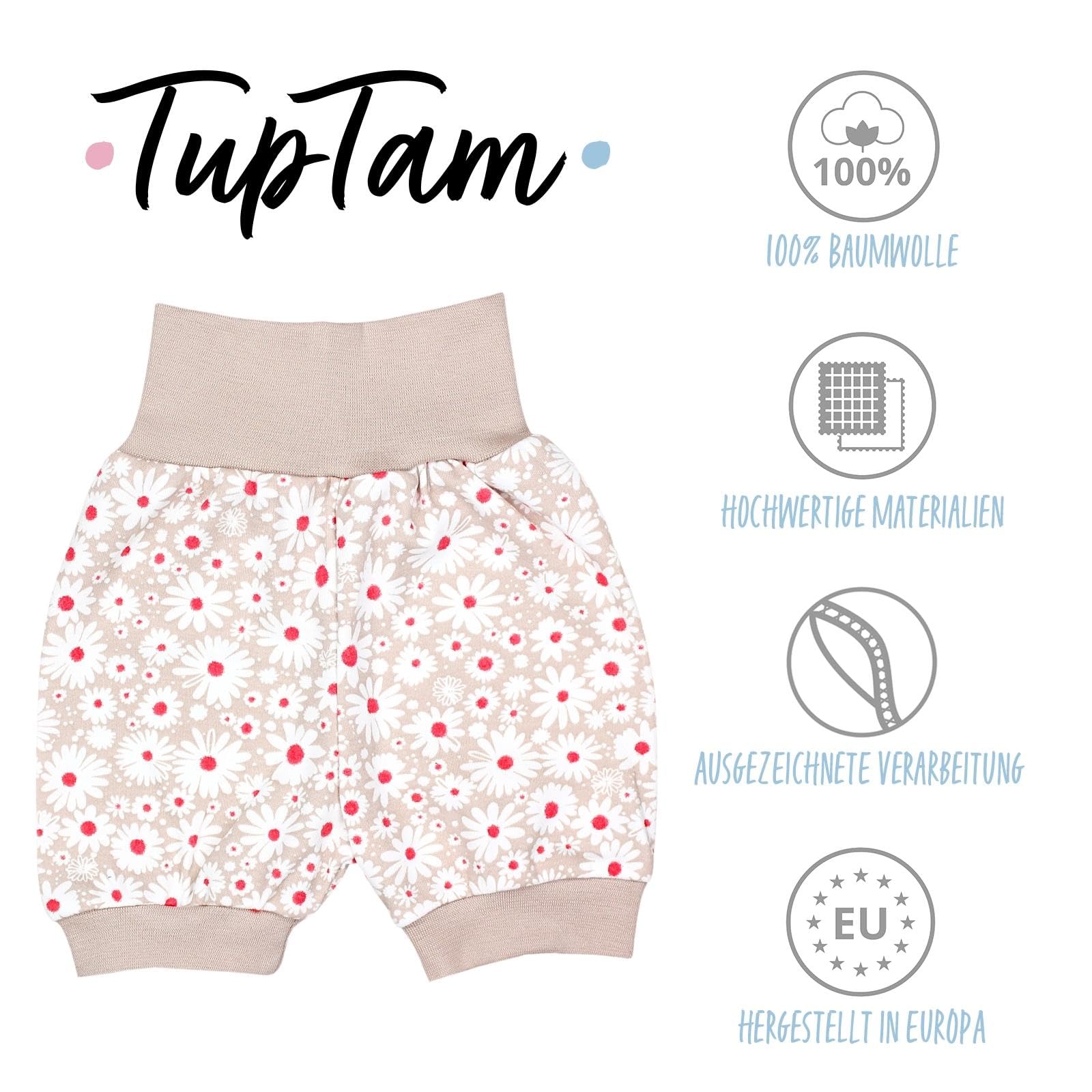 TupTam Pantalones Cortos de Bebé para Niñas Paquete de 5 Unidades