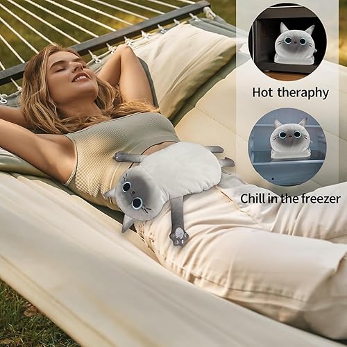 Vista 77 de Almohadilla térmica para microondas para aliviar el dolor, almohadillas térmicas para microondas de 17 x 9 pulgadas para calambres, dolor