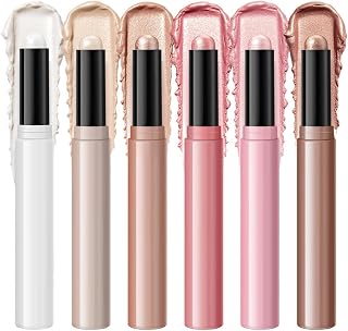 Ansiktshighlighter Sex stycken lätta och byggbara | Contour Stick Smink För flick, fru, , syster, dotter, dejting, bröllop, resa, affärsresa