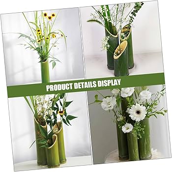 Amazon.co.jp: Happyyami 竹筒 花瓶 おしゃれ 割れない 一輪挿し 結婚