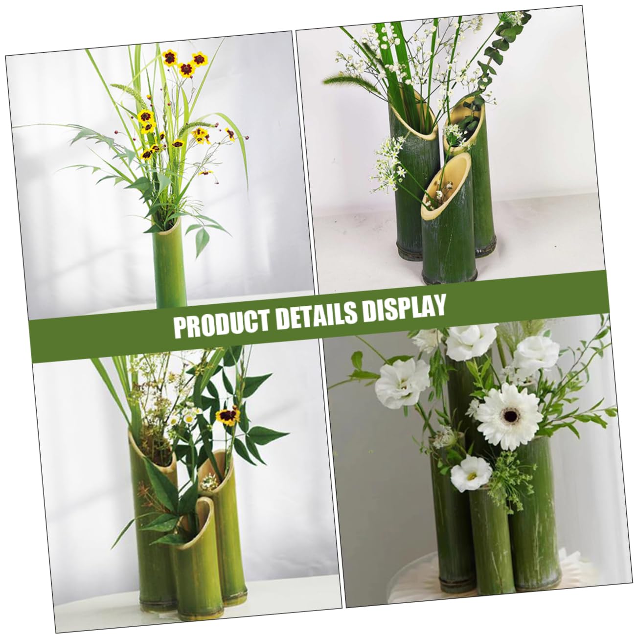 Amazon.co.jp: Happyyami 竹筒 花瓶 おしゃれ 割れない 一輪挿し 結婚