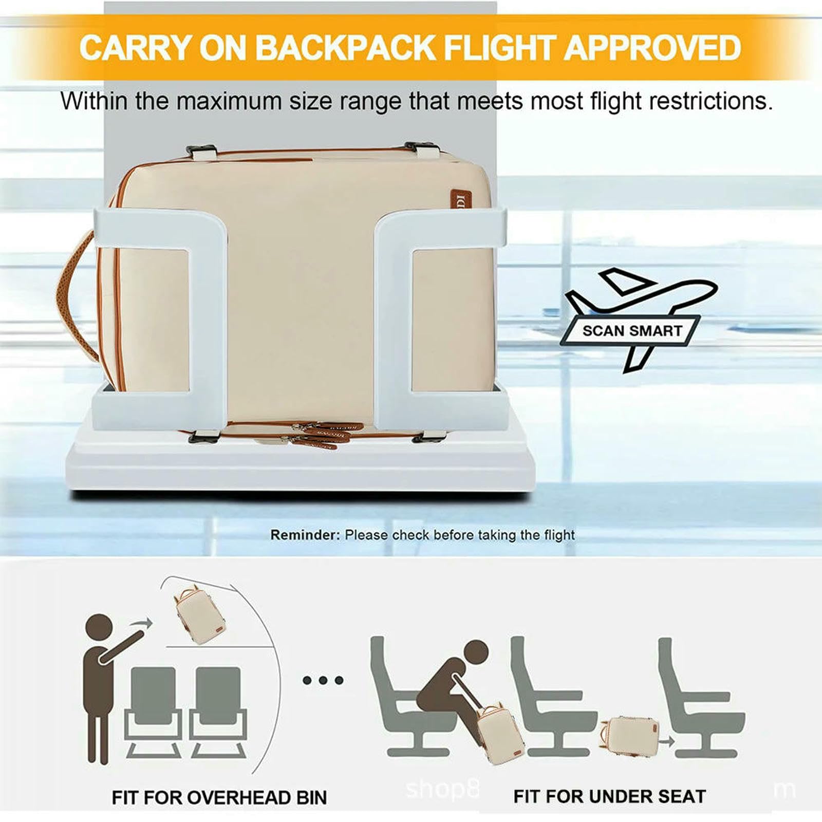 Plecak podróżny 40x20x25 - Easyjet torba kabinowa 45x36x20 na laptopa do transportu samolotem, lekka walizka