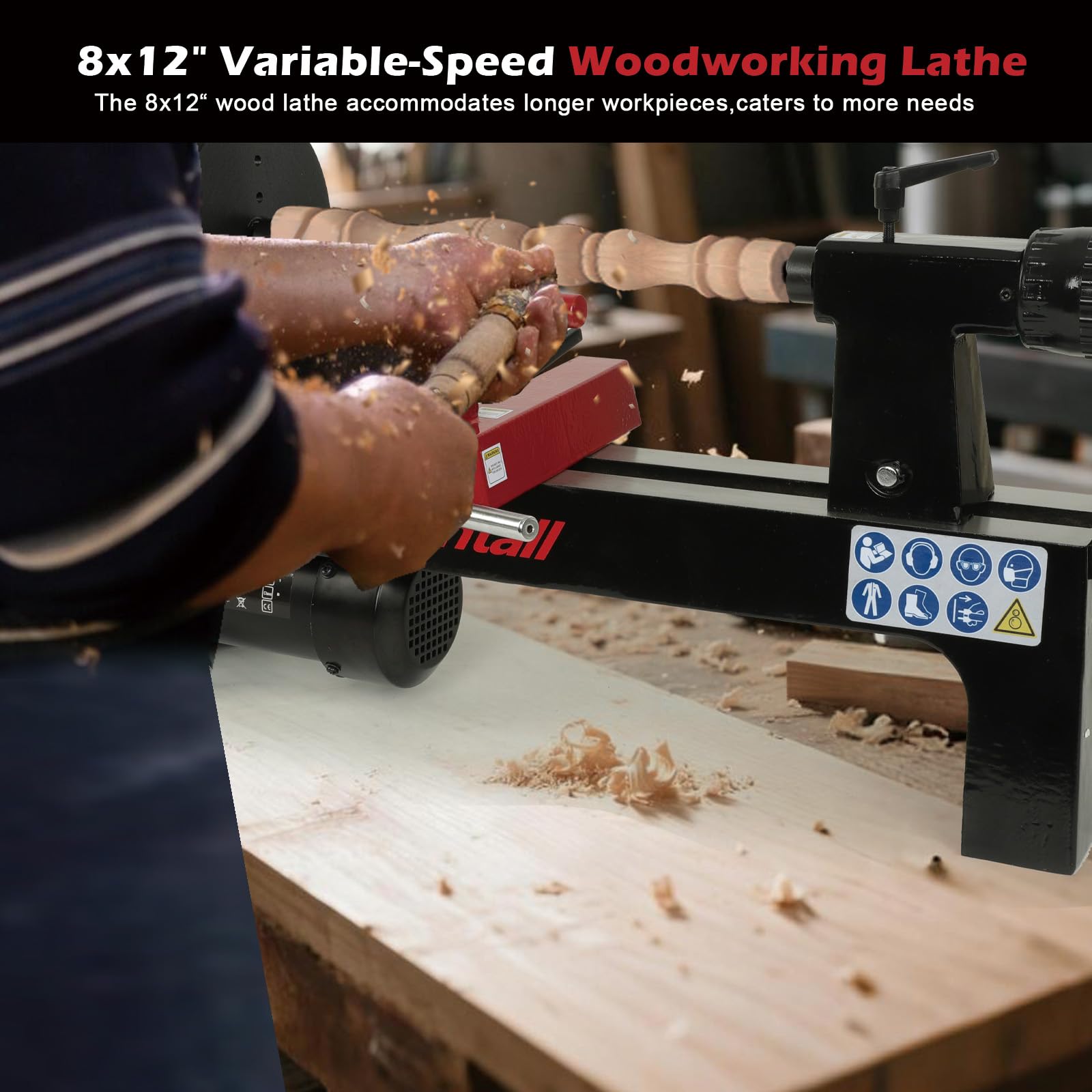 Hightall 8x12 Wood Lathe - Beginner Woodturning -5