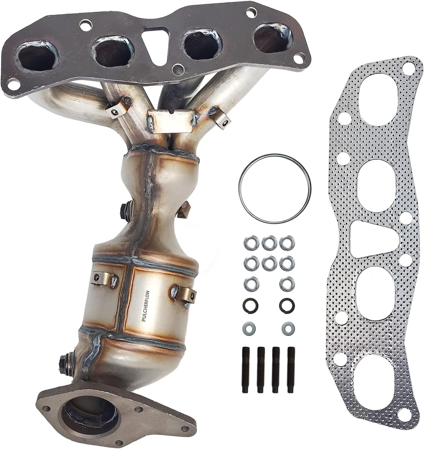 PULCHERFLOW Front Catalytic Converter Compatible with 2007 2008 2009 2010 2011 2012 2013 Nissan Altima 2.5L L4 Catalytic Convertor High Performance (EPA Compliant)