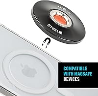 Vista 3 de Nite Ize Steelie Orbiter Plus - Zócalo magnético y anillo de metal - Soporte de salpicadero para coche con montaje magnético - Soporte