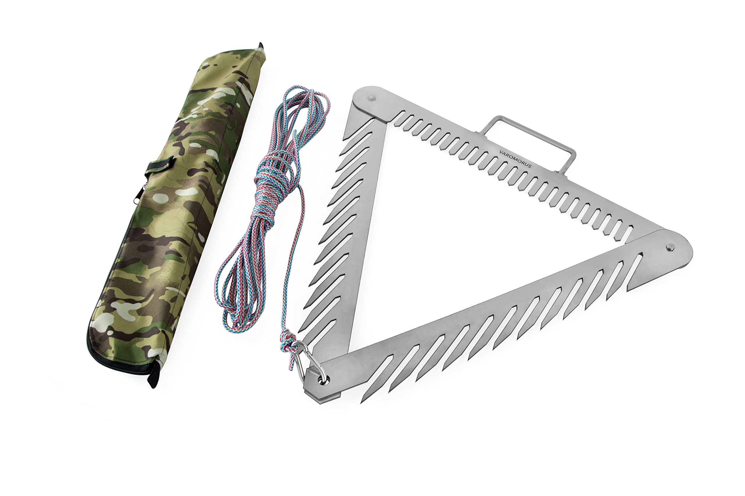 Varomorus Stainless Steel Aquatic Weed Grass Razor Cutter Cleaner for Lakes, Ponds & Beaches Portable with Rope (Stainless Steel)