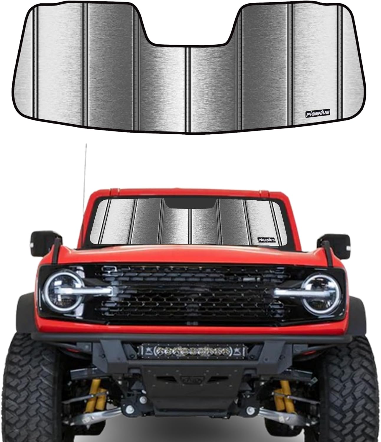 Windshield Sunshade for Ford Bronco 2021-2026 - Metallic