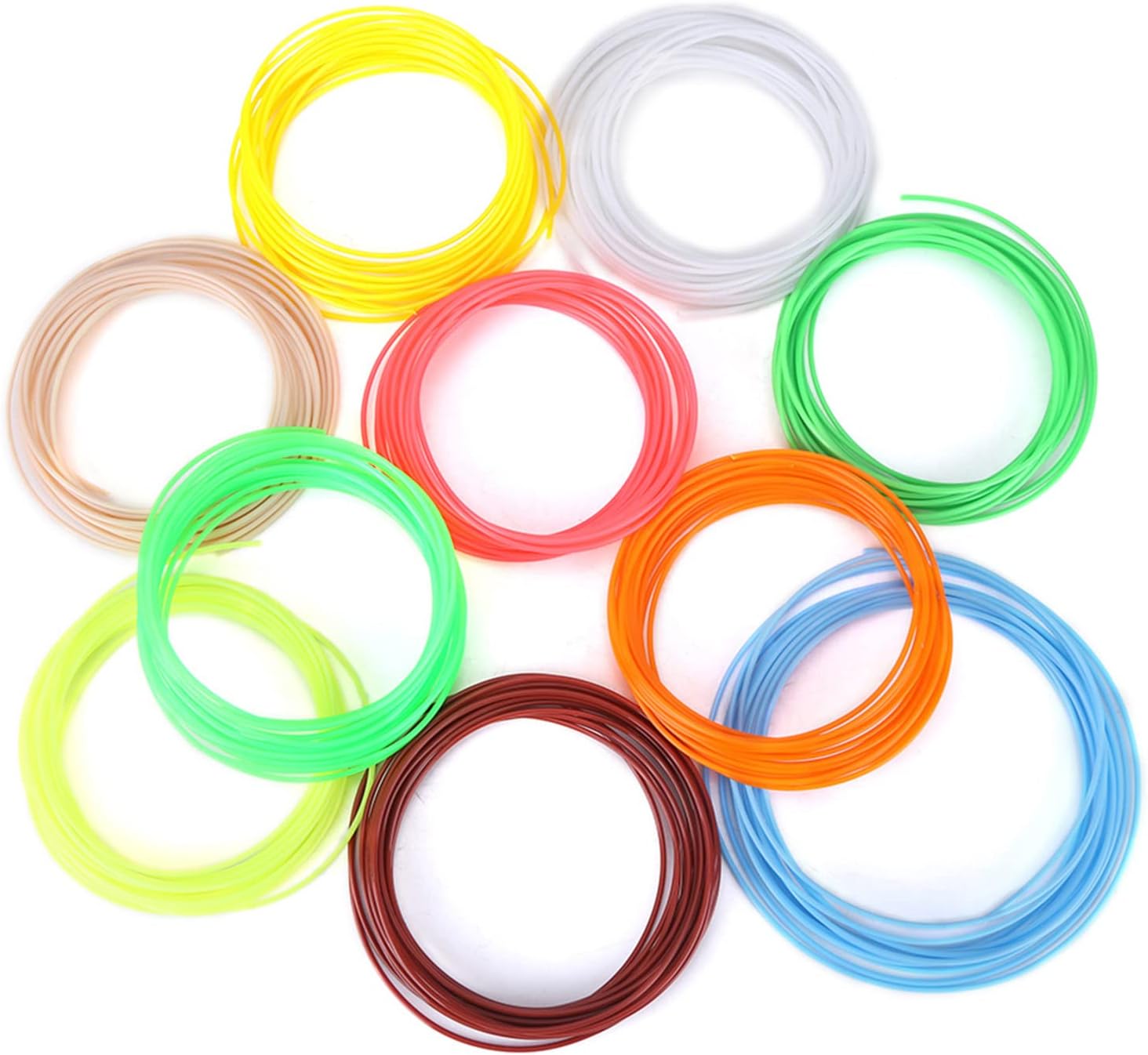 20 Colors 1.75mm PCL Filament Refills for 3D Printer Printing Pen Low Temperature, Low Temperature Filament, 1.75mm Diameter with Tolerance of 0.02mm, Food Grade PCL